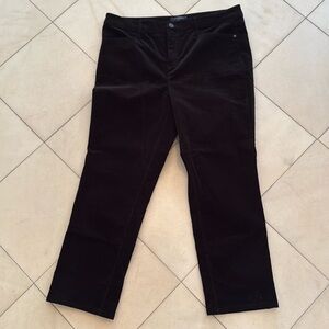 NEW Talbots High Waist Straight Leg Corduroy Pants, Simply Flattering, 14 Dk Grn